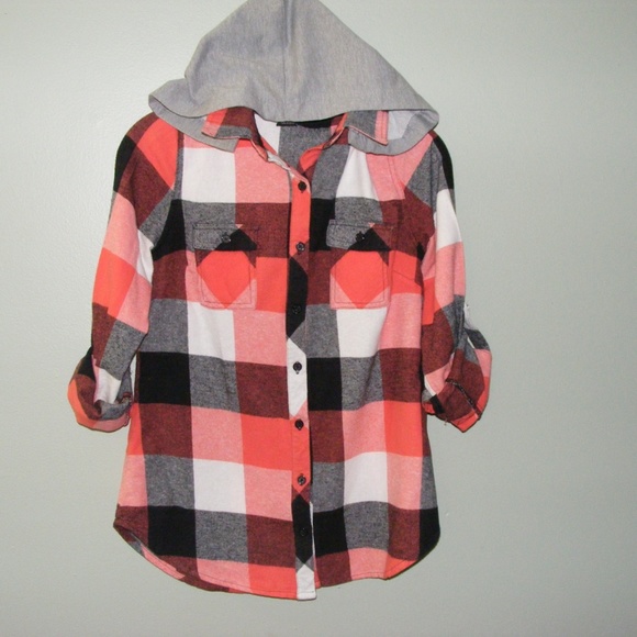 Poly & Ester Top Or Jacket Plaid Design Sz M EUC - Picture 5 of 8